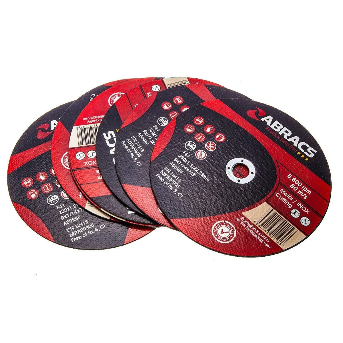 Abracs Proflex Extra Thin Stainless Steel Cutting Disc 230mm x 1.8mm (10 Pack)